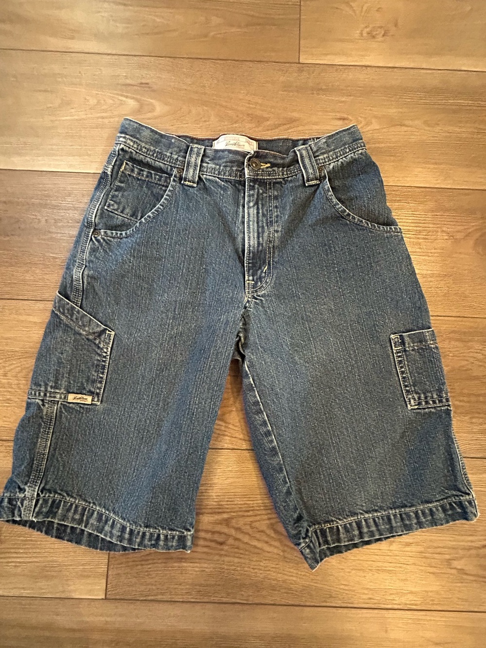 Levi Strauss Signature Boys 14 Regular Carpenter Denim Shorts Medium Wash